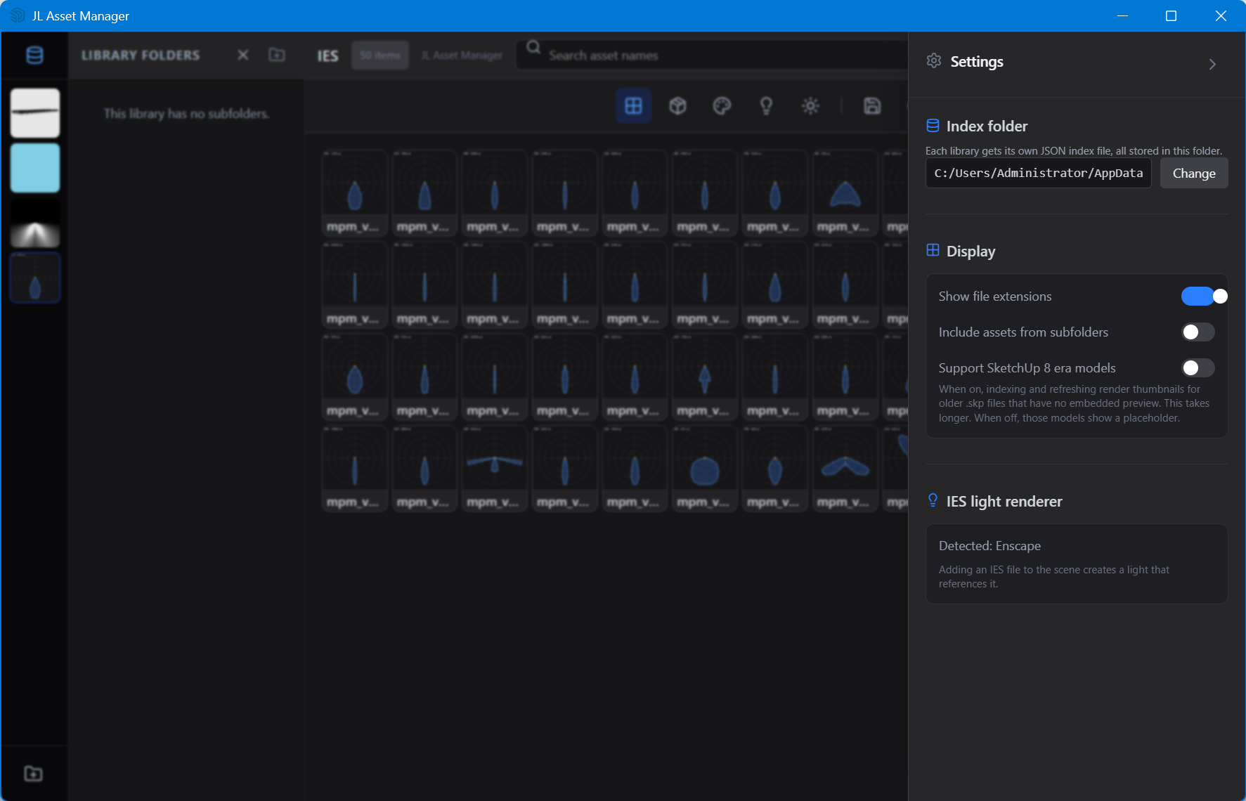 JL Asset Manager screenshot
